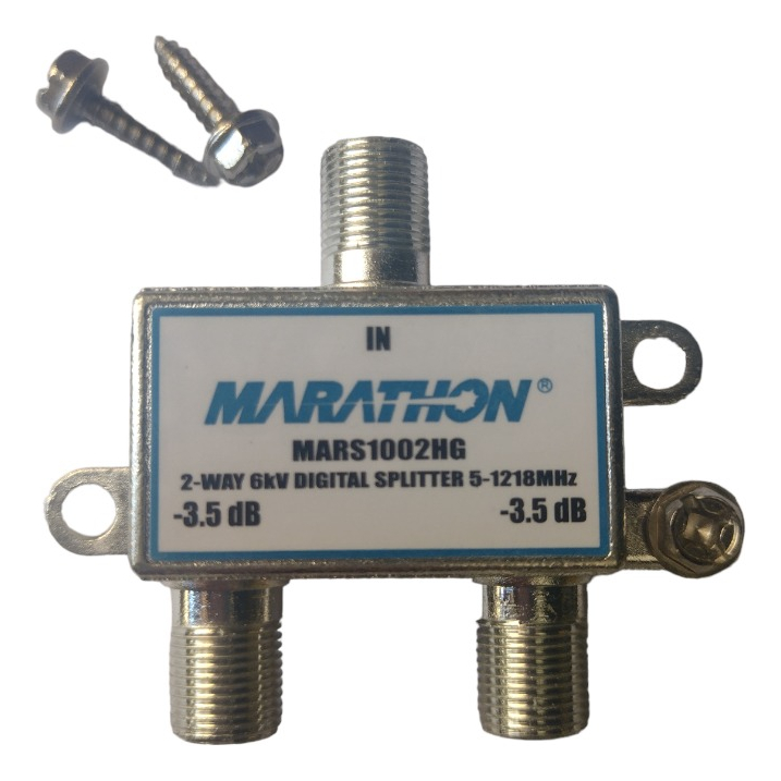 Derivador Splitter De Señal Marathon 2 Vias Coaxil Conector - Imagen 2