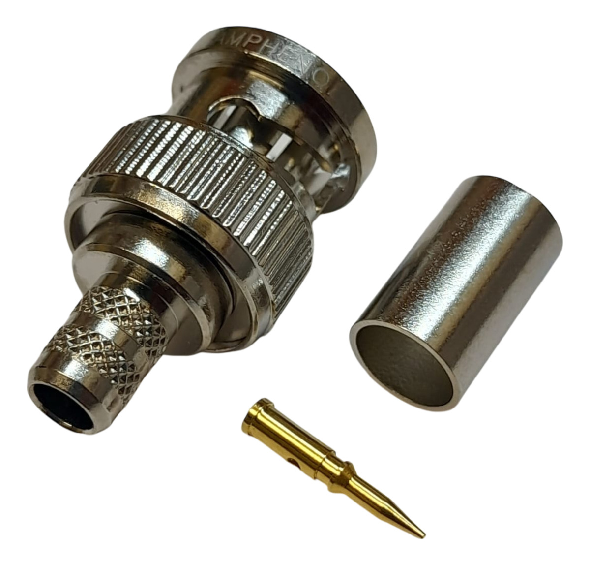 Conector Bnc Macho Crimpear Cable Rg-174 Amphenol 31-315 Rfx - Imagen 2