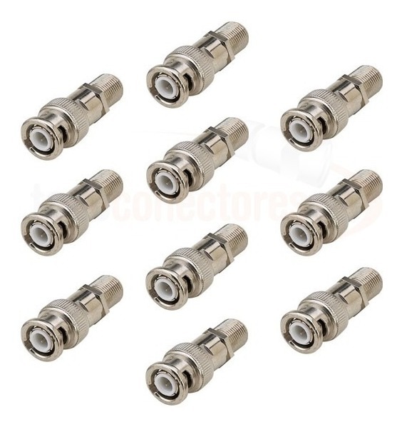 Adaptador Bnc Macho A F Hembra Cctv Conector Camara X10 Unid - Imagen 2