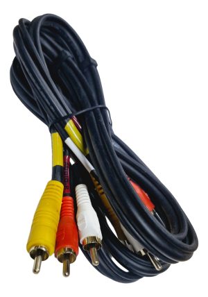 Cable Armado 3 Rca 5 Mts Video Audio Puresonic Todo Conector
