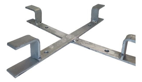 Cruz De Reserva 100 X 100cm Galvanizada Para Fibra Optica - Imagen 2