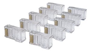 Conector Ficha Rj-45 Amp 8 Pines Red Utp Tyco X 10 Unidades.