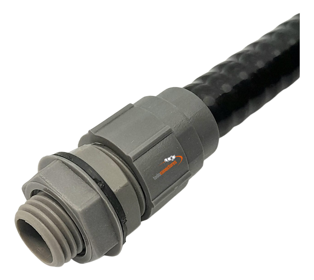 Conector Macho 7/8 Pulgada Recto C/ Rosca Caño Flexible X10u