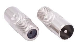 Conector Adaptador Tv Pin Grueso Macho A F Hembra X100 Unids