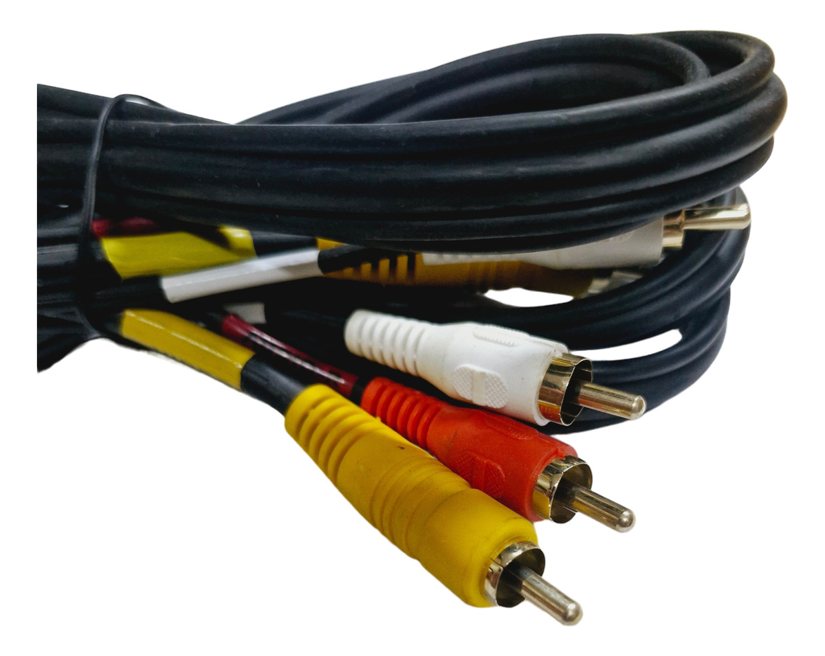 Cable Audio Video 1.5 Mts Rca Gold 3x3 Macho Tv Lcd Dvd Cctv - Imagen 2