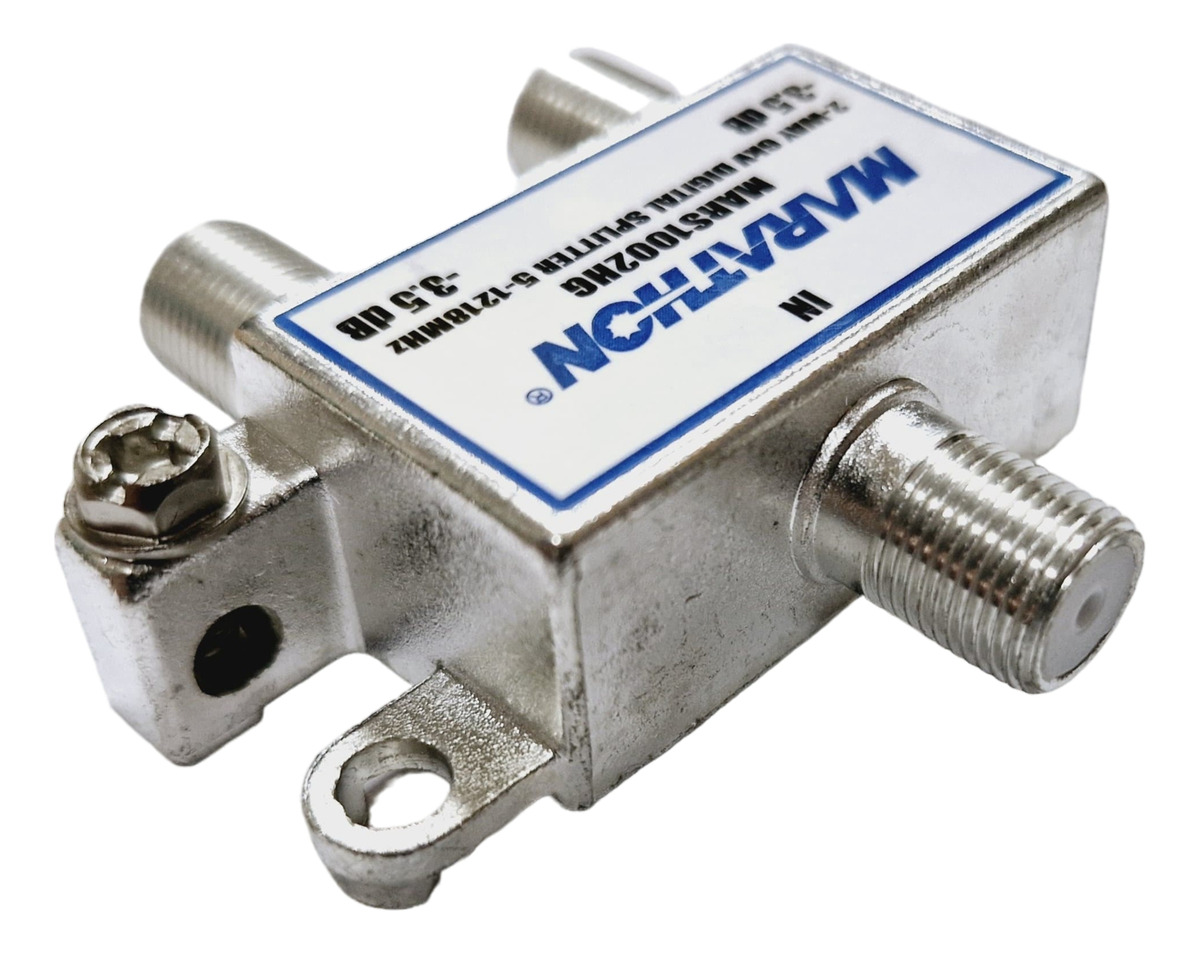 Derivador Splitter De Señal Marathon 2 Vias Coaxil Conector - Imagen 3