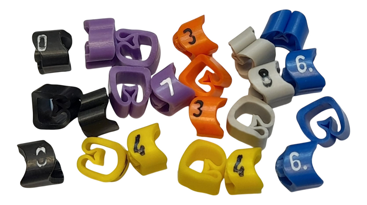 Nomenclador Identificador D Cable Hellerman Mhg3/7 Del 0-9 - Imagen 3