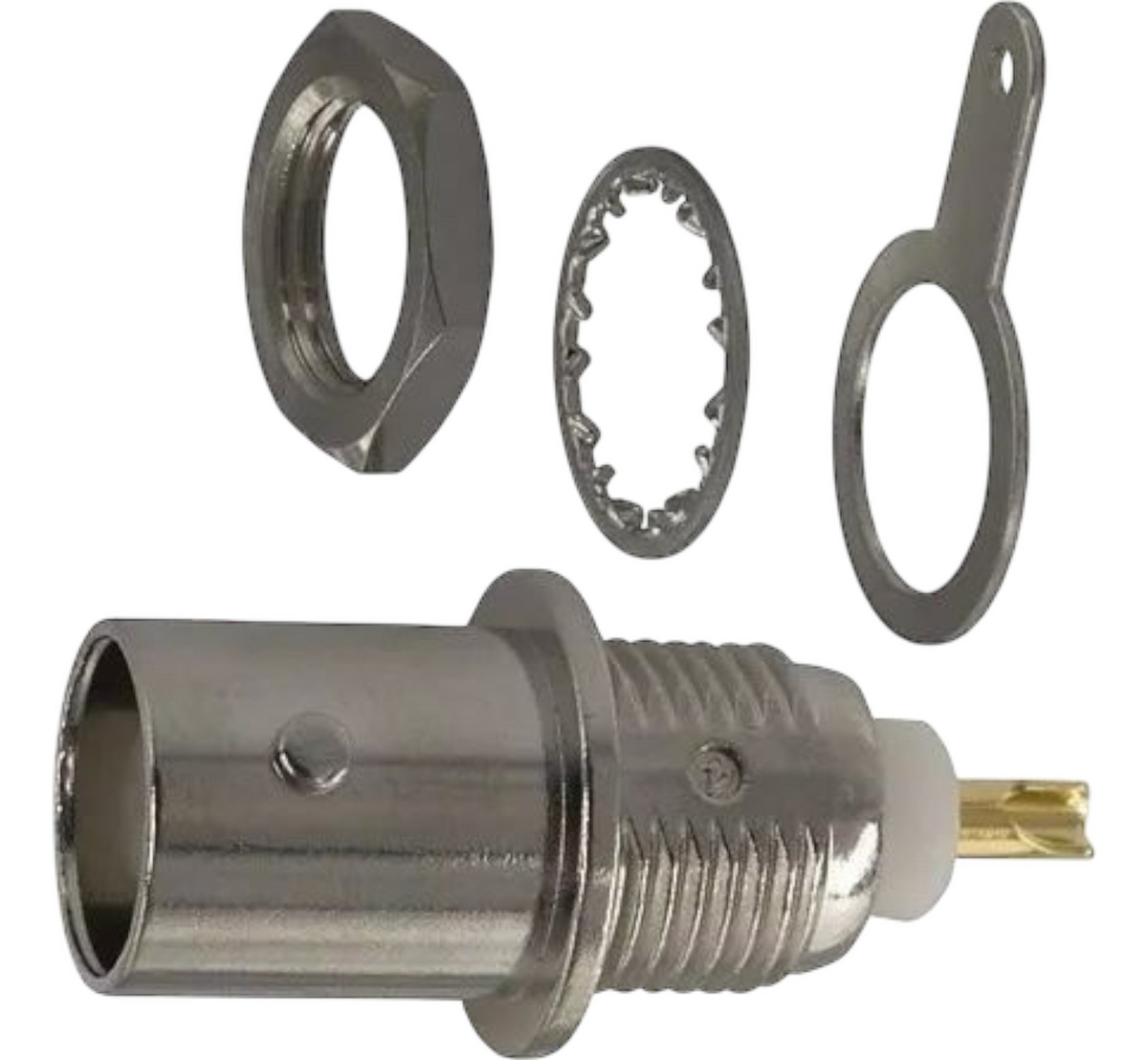 Conector Bnc Hembra Chasis Con Tuerca Amphenol 75 Ohms X10u - Imagen 2