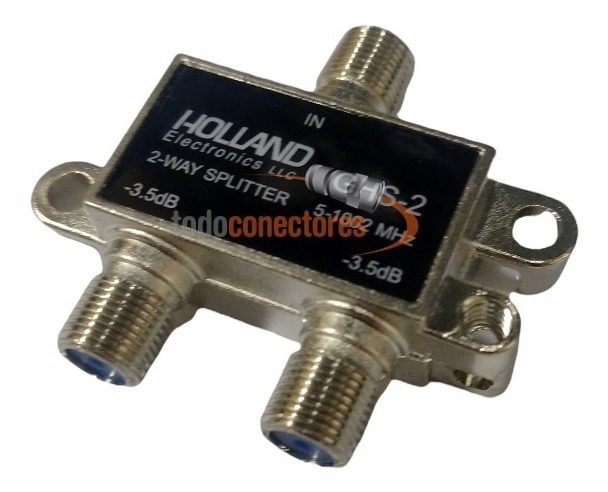 Derivador Splitter De Señal Holland Ghs-2 Coaxil Tv Conector - Imagen 2