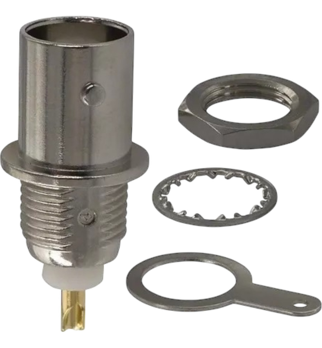 Conector Bnc Hembra Chasis Con Tuerca Amphenol 75 Ohms X10u - Imagen 3