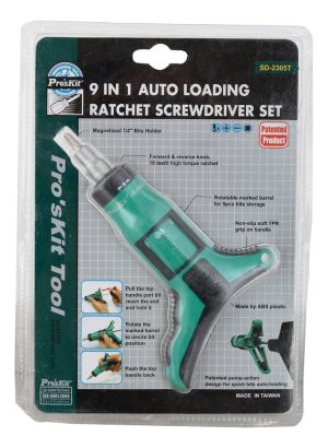 Destornillador Proskit Con Crique 6 Puntas 1/4'' Sd-2305t