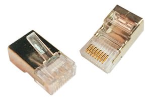 Ficha Rj45 Blindada Metálica X 10 Unida Red Utp Cat5