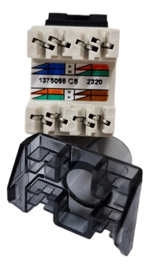 Jack Cat 6 Amp Tyco P/ Conector Rj-45 Pachera Roseta Rack