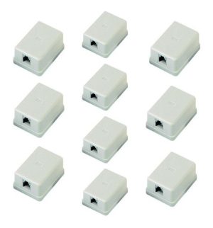 Roseta Simple Red Rj45 + Jack + Tornillo + Adhesivo Zurich