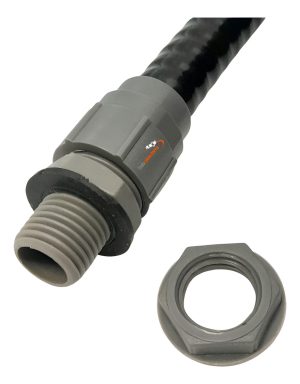 Conector Macho 1/2 Pulgada Recto C/ Rosca Caño Flexible X10u