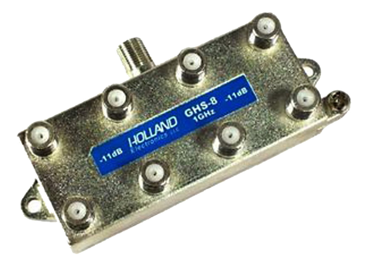 Derivador Splitter De Señal Holland Ghs-8 Tv Hd Tda Coaxil - Imagen 3