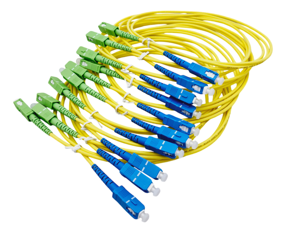 Patch Cord De Fibra Óptica Sc/apc A Sc/pc Sc/upc 1 Mts X10