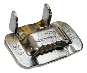 Hebilla Para Fleje Acero Inoxidable 1/4 Para Fleje X100 Unid