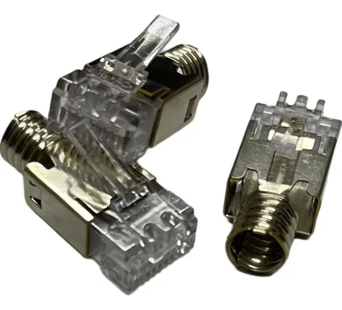 Conector Ficha Plug Rj-45 Blindado Cat 6 Amp Tyco P/jack X10 - Imagen 3