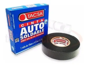 Cinta Aisladora Autosoldable Tacsa 4.57 Mts Negra L80 Nueva
