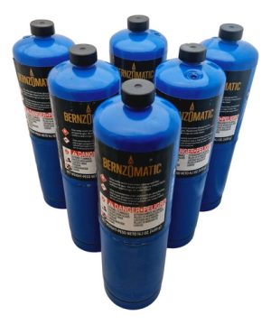 Garrafa De Gas Propano 394 Gr Tx9 Bernzomatic Azul X6 Uds