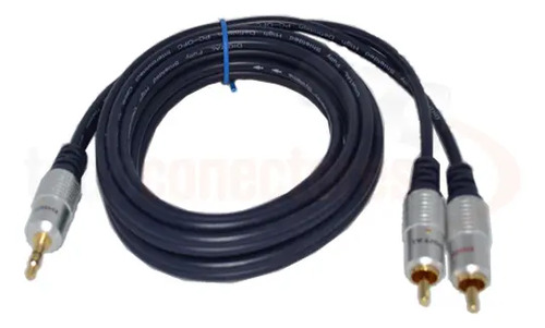 Cable Miniplug A Rca 5 Mts Premium P/ Celular Apple Pureso - Imagen 3