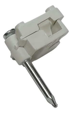 Grampa Clip Con Clavo Acerado Para Fibra Optica Drop Blanco/negro X 10