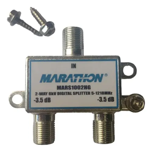 Derivador Splitter De Señal Marathon 2 Vias Coaxil Conector - Imagen 2