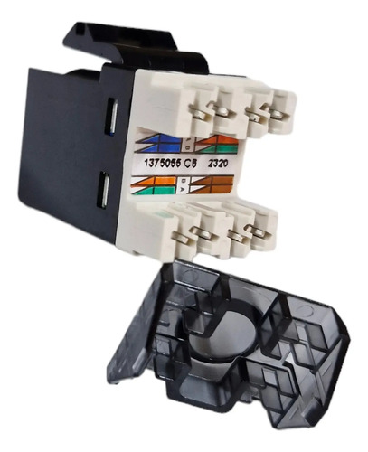 Jack Cat 6 Amp Tyco P/ Conector Rj-45 Pachera Roseta Rack - Imagen 2