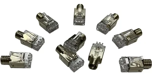 Conector Ficha Plug Rj-45 Blindado Cat 6 Amp Tyco P/jack X10