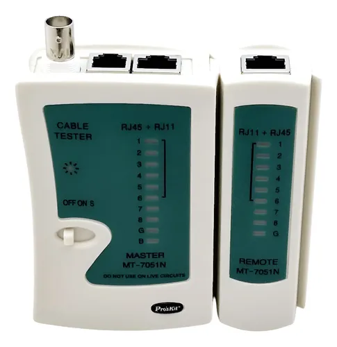 Tester Cable Red Rj11 Rj45 Bnc Proskit 7051n Probador Funda
