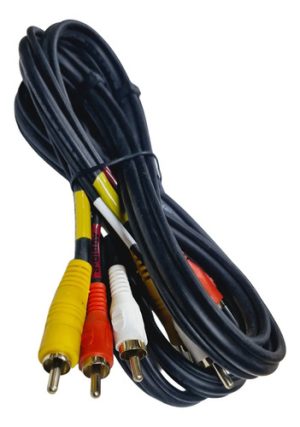 Cable Audio Video 10 Mts Rca 3x3 Macho C/ Coaxil Tv Lcd Dvd