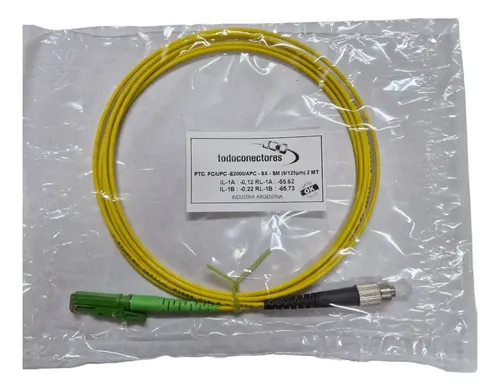 Patch Cord Fibra Optica Fc/upc Fc/pc A E2000 Mono 2 Mts X6u - Imagen 4