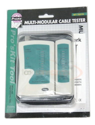 Tester Cable Red Rj11 Rj45 Bnc Proskit 7051n Probador Funda - Imagen 2