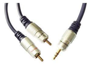 Cable Miniplug A Rca 5 Mts Premium P/ Celular Apple Pureso
