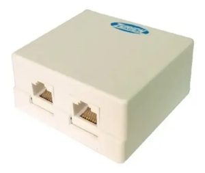 Roseta Doble Red Rj45 Jack Ornillo Adhesivo Tornillo Zurich
