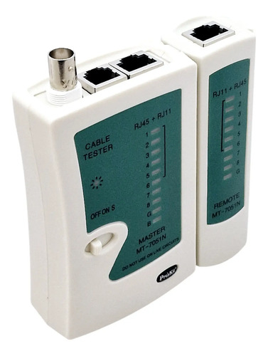 Tester Cable Red Rj11 Rj45 Bnc Proskit 7051n Probador Funda - Imagen 3
