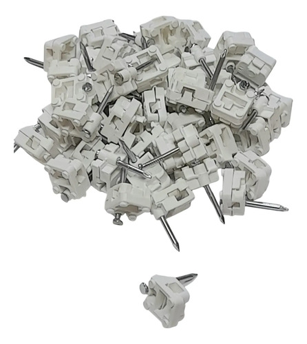 Grampa Clip Con Clavo Para Fibra Optica Drop Negro X1000 Uni - Imagen 5