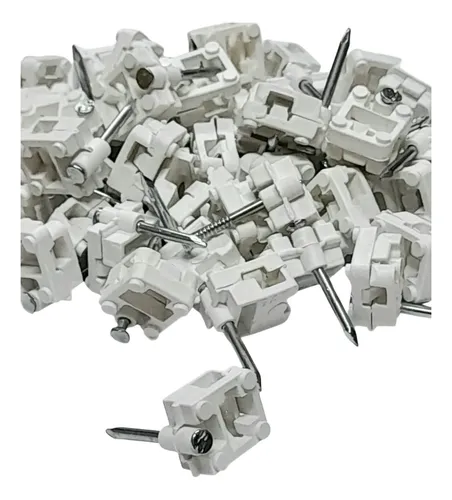 Grampa Clip Con Clavo Para Fibra Optica Drop Negro X1000 Uni - Imagen 6
