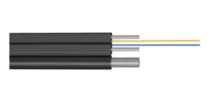 Fibra Óptica Drop Plana 2 Pelos C/ Tensor 1000 Mts G657a