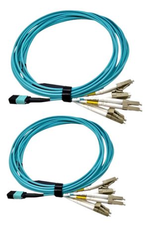 Patch Cord Breakout Om3 50/125 Mpo Hembra A Lc 8 Fibras X2u